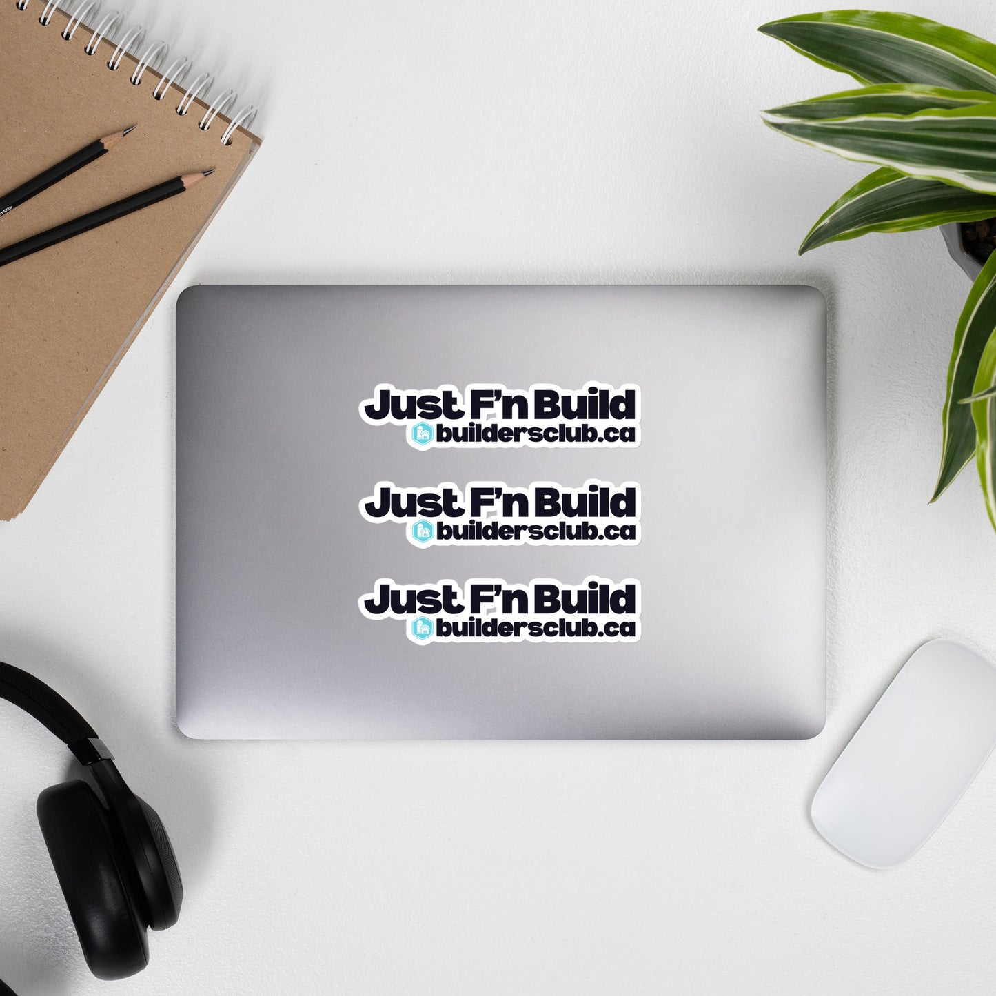Set of 3 Just F'n Build Stickers
