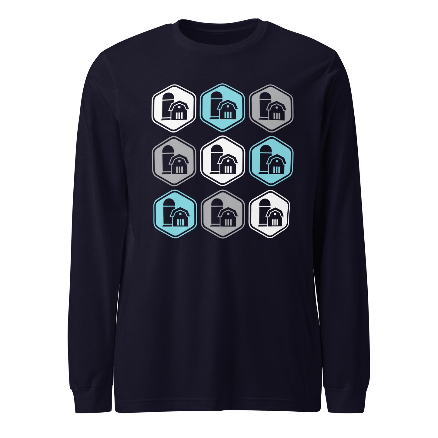 Logo Grid Unisex Long Sleeve T-Shirt