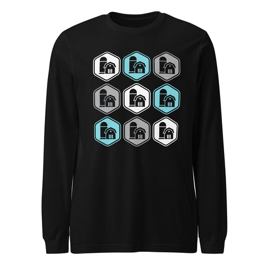 Logo Grid Unisex Long Sleeve T-Shirt